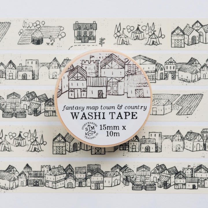 Fantasy Towns & Countryside Washi Tape - Mapmaker Series