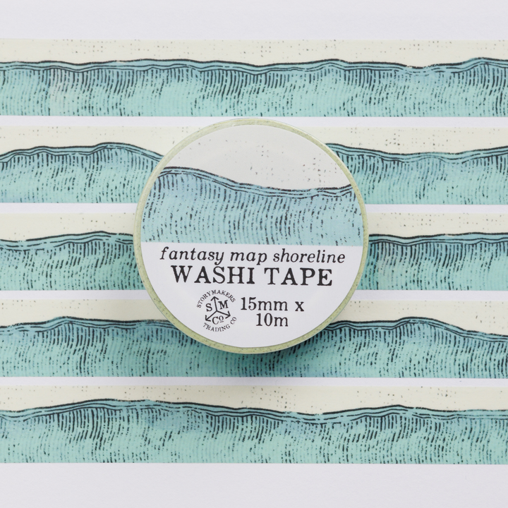 Fantasy Shoreline Washi Tape - Mapmaker Series