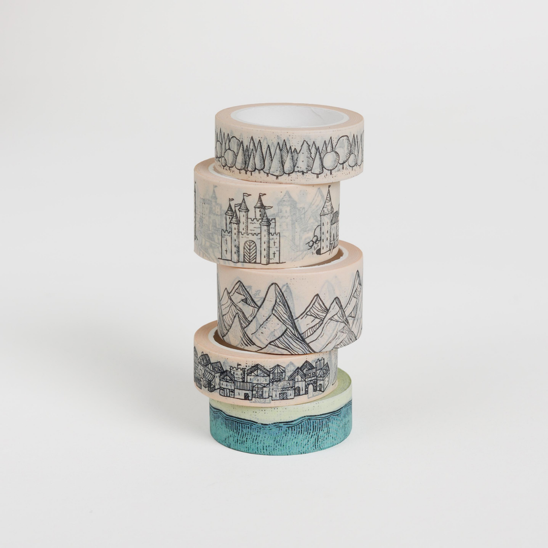 Fantasy Shoreline Washi Tape - Mapmaker Series