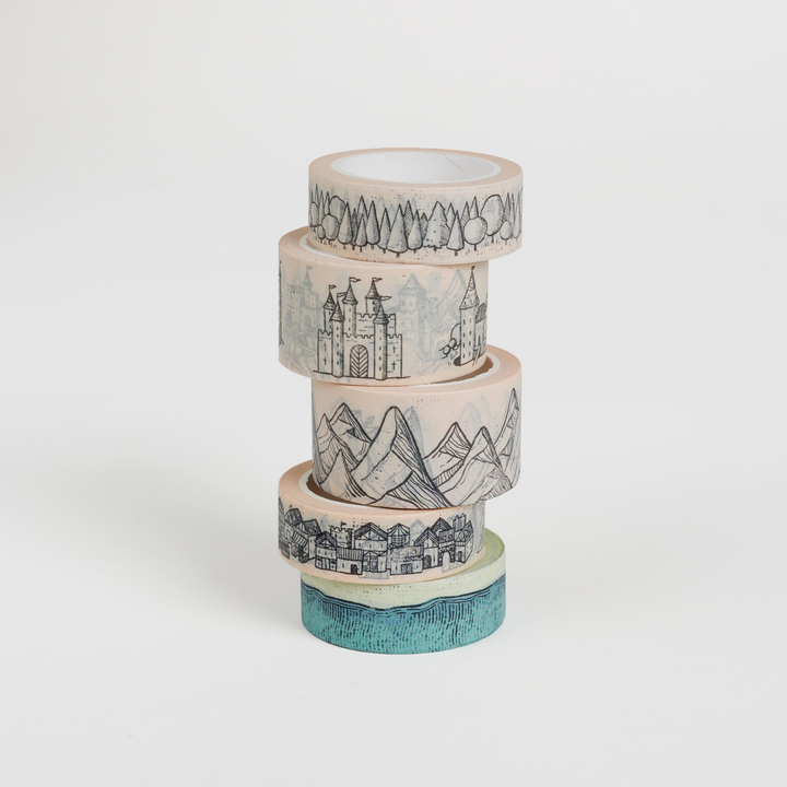 Fantasy Shoreline Washi Tape - Mapmaker Series