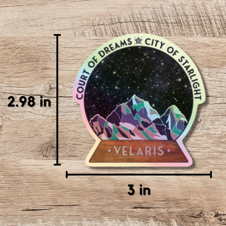 Velaris Snow Globe Holographic Sticker