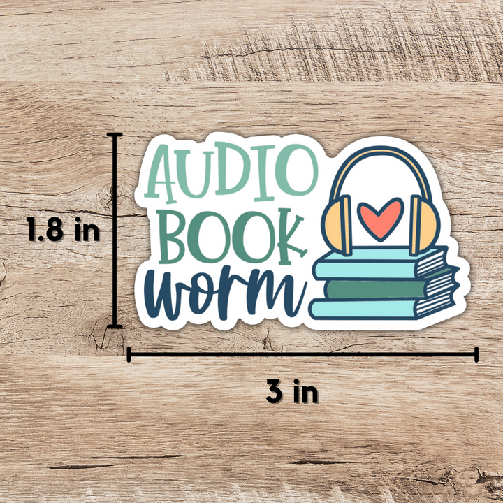 Audiobook Worm Sticker