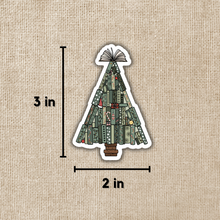 Load image into Gallery viewer, Book Christmas Tree Sticker
