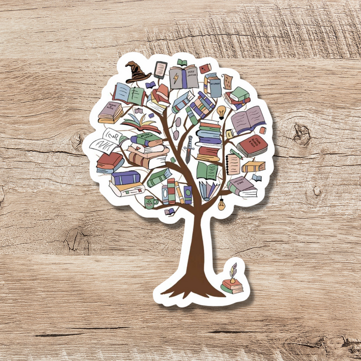 Fantasy Book Tree Sticker