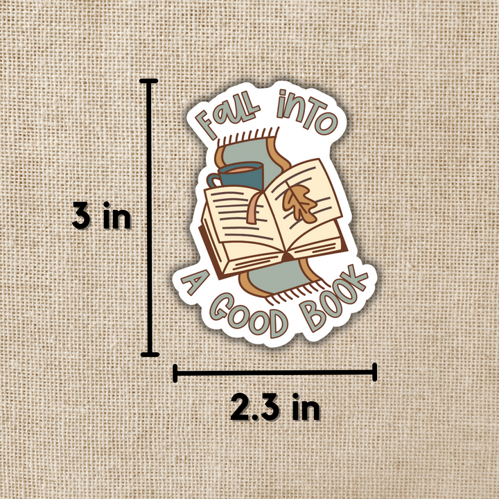 Fall Into a Good Book Sticker