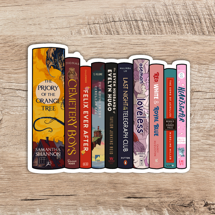 LGBTQ+ Bestsellers Book Stack 3-inch Sticker