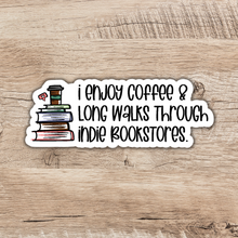 Load image into Gallery viewer, Long Walks In Indie Bookstores Sticker
