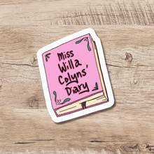 Load image into Gallery viewer, Miss Willa Colyns&#39; Diary Sticker
