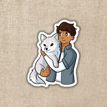 Load image into Gallery viewer, Ox Holding Joe in Wolf Form, Wolfsong Sticker - TJ Klune
