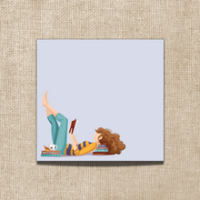 Load image into Gallery viewer, Woman Relaxing With a Book Sticky Notes
