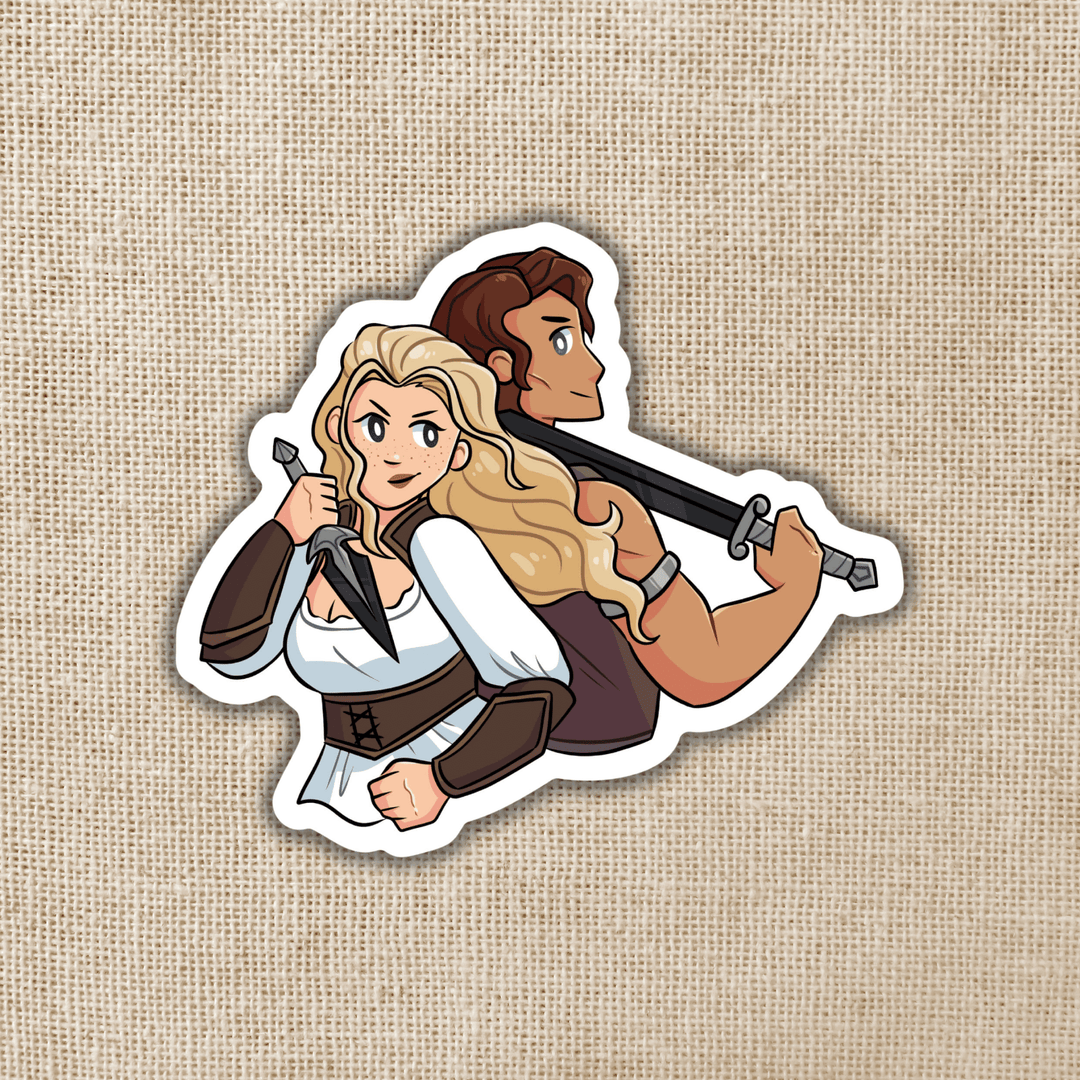 Sera and Nyktos Sticker | Flesh & Fire