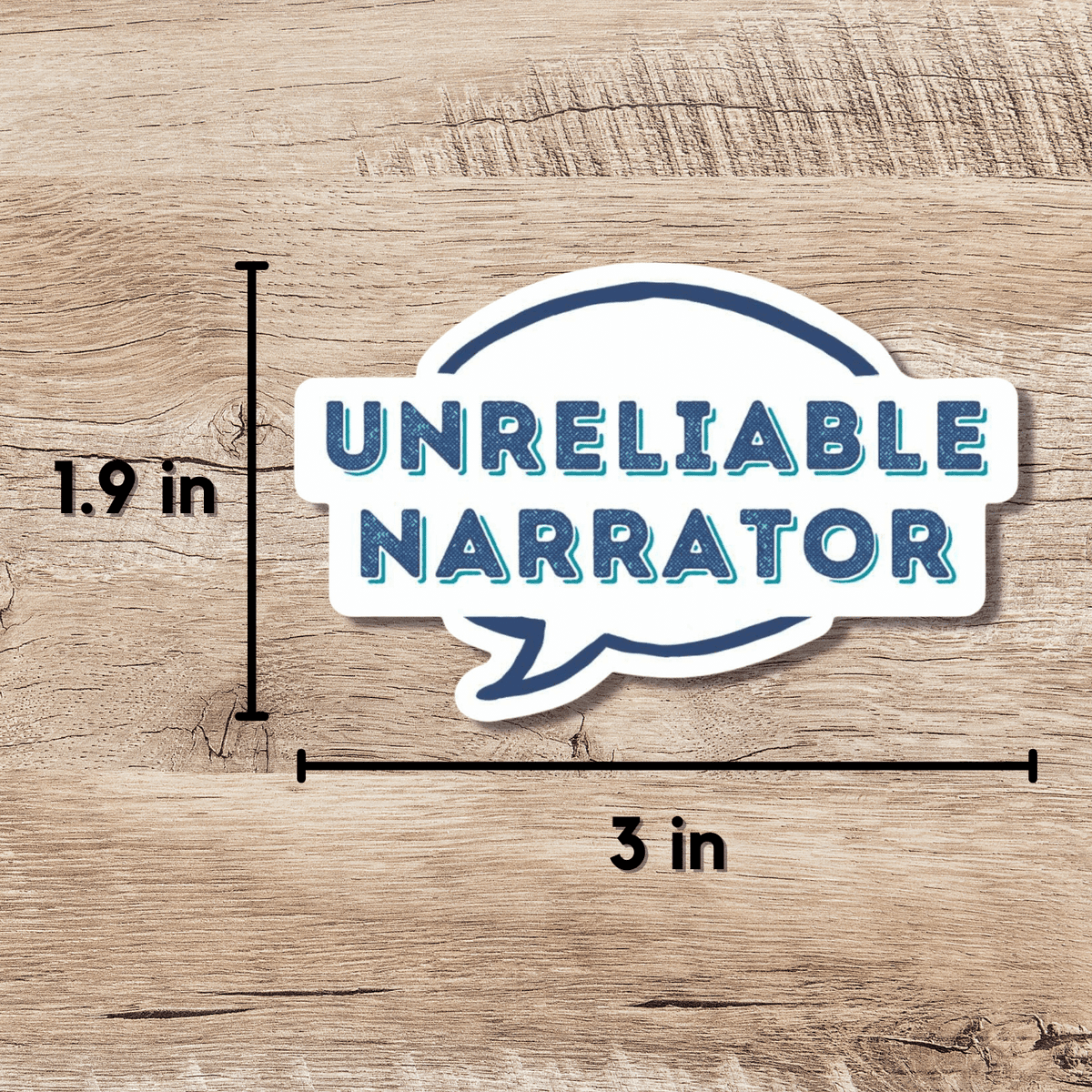 Narrator Sticker Unreliable Narrator Sticker – Kingdom of Threads