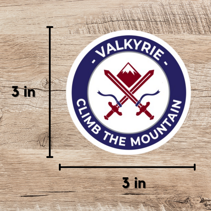 Valkyrie Climb the Mountain Sticker