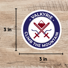 Load image into Gallery viewer, Valkyrie Climb the Mountain Sticker
