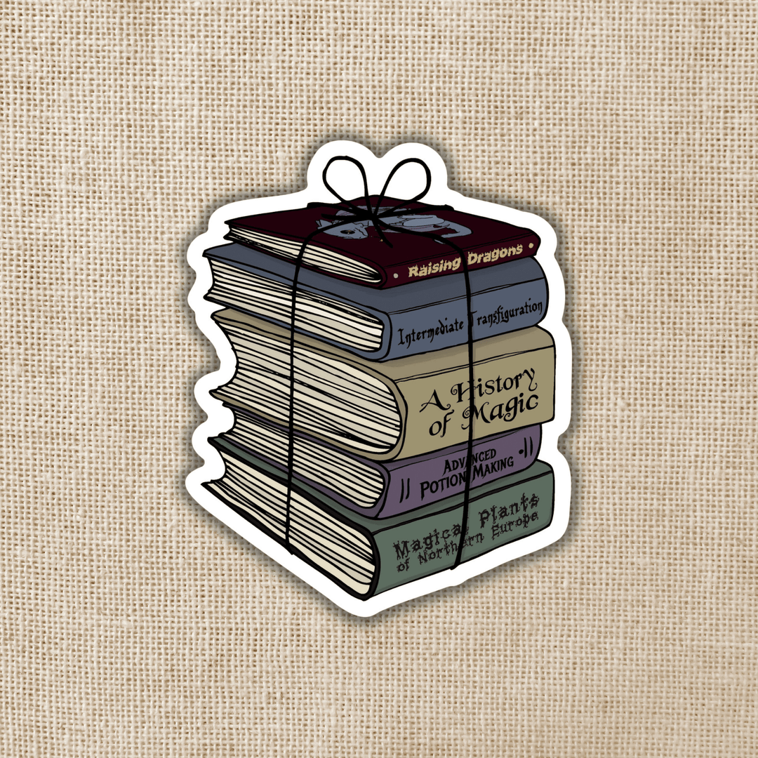 Wizard Textbook Stack Sticker